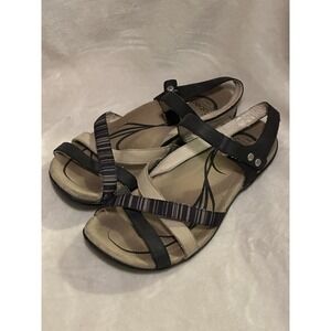 ABEO Bio‎ System Laguna Sandals Size 6.5 Black Tan Comfort Women's Strappy
